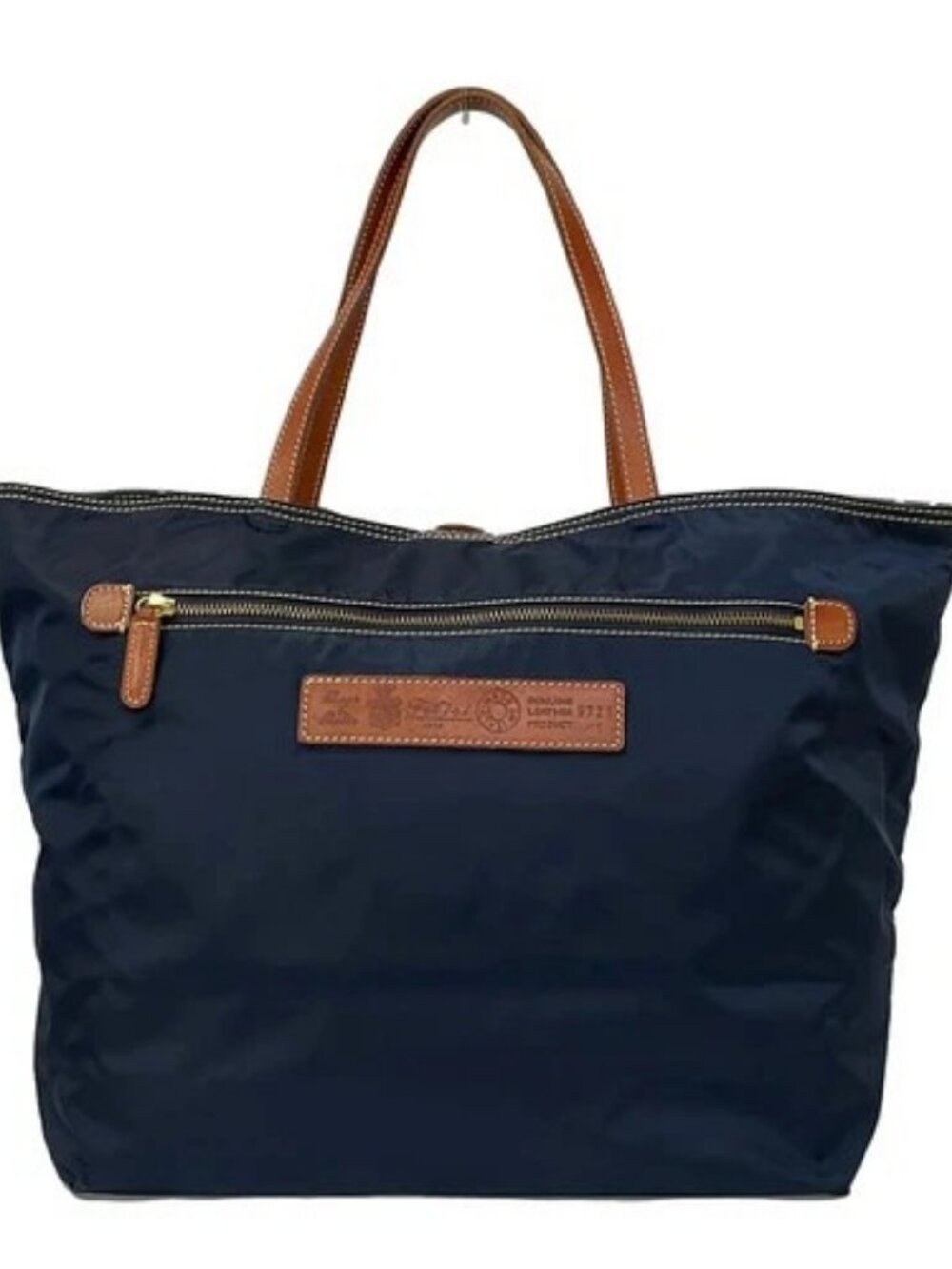 Felisi 9721/1 Navy Brown Nylon Leather Tote Bag